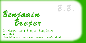 benjamin brejer business card